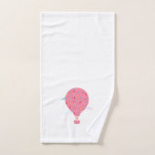 Rosa Heißluftballons Badhandtuch Set (Handtuch)