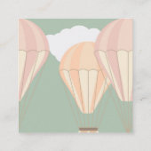 Rosa Heißluftballons Bücher für Baby Begleitkarte (Rückseite)