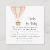Rosa Heißluftballons Bücher für Baby Begleitkarte (Vorderseite)