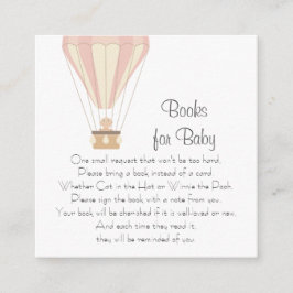 Rosa Heißluftballons Bücher für Baby Begleitkarte