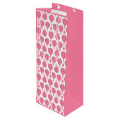 Rosa Heißluftballons Geschenktüte Für Weinflaschen (Rückseite Schrägansicht)