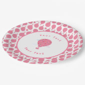 Rosa Heißluftballons Pappteller (Schrägansicht)