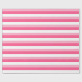 Rosa, heißrosa und weiße Streifen Geschenkpapier (Flach)