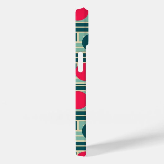 Rosa, hellblau, Aquamarine Rechtecke und Kreise Case-Mate iPhone Hülle (Rückseite / Rechts)