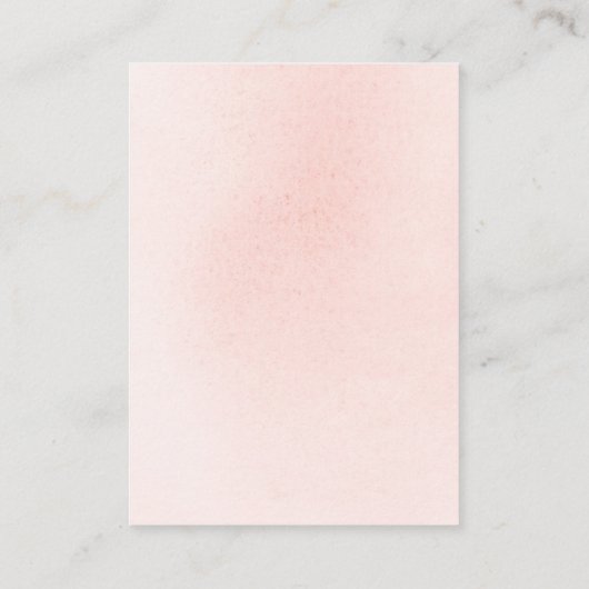 Rosa helle Blume Elegante Windeln Raffle Tickets Begleitkarte (Rückseite)