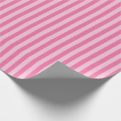 Rosa & Hellrosa Streifen Geschenkpapier (Ecke)
