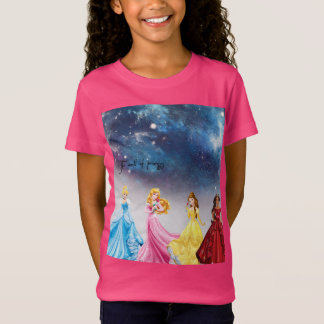 Rosa Hemd mit schönen Prinzessinnen T-Shirt