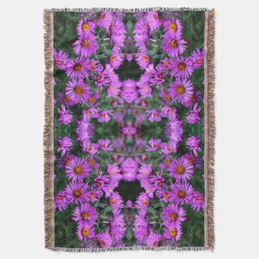 Rosa Herbst-Aster-Blume Abstrakt Decke (Vorderseite Vertikal)