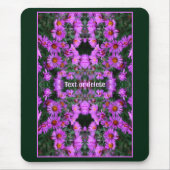 Rosa Herbst-Aster-Blume Abstrakt Personalisiert Mousepad (Vorne)