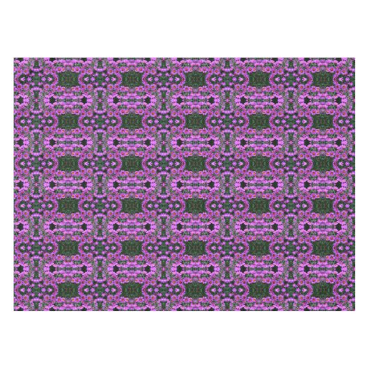Rosa Herbst-Aster-Blume Abstrakte Kunst Tischdecke (Vorderseite (Horizontal))