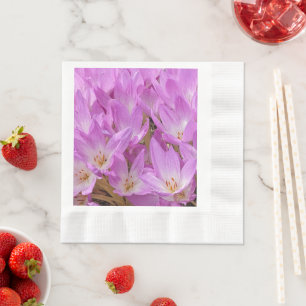 Rosa Herbst Krokus Blütenblüte Serviette