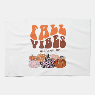 Rosa Herbstkürbis-T-Shirt � Süßes Herbst-Grafik-T- Geschirrtuch