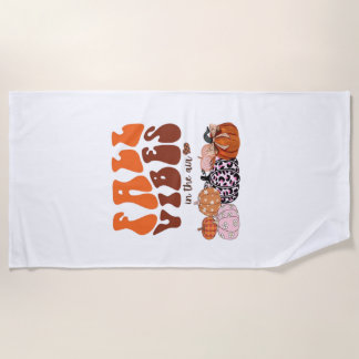Rosa Herbstkürbis-T-Shirt Süßes Herbst-Grafik-T-S Strandtuch