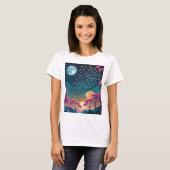 Rosa Herbstnacht T-Shirt (Vorne ganz)
