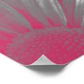 Rosa hervorgehobene Blume Poster (Ecke)