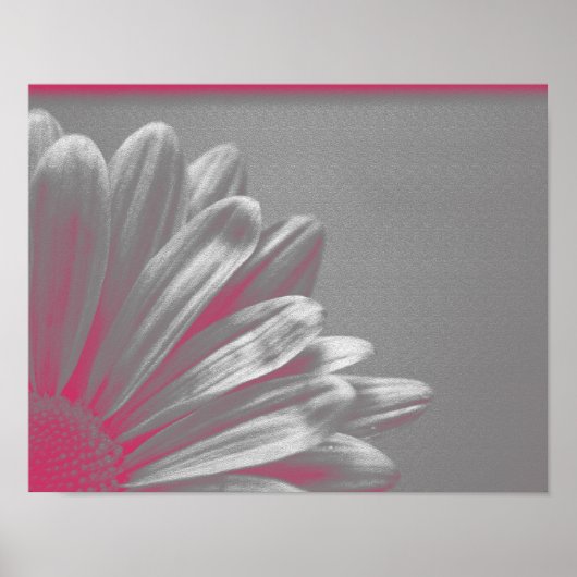 Rosa hervorgehobene Blume Poster (Vorne)