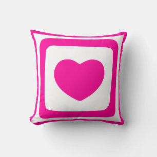 Rosa Herz - Art Deko Pillow Kissen