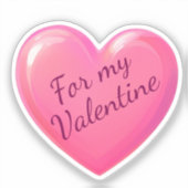 rosa Herz Aufkleber (Vorderseite)