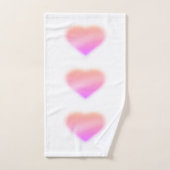 rosa Herz Badhandtuch Set (Handtuch)