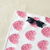 Rosa Herz Beach Handtuch (Beispiel)