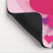Rosa Herz Boquet Mousepad (Ecke)