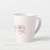Rosa Herz Brille Liebe Milchtasse (Rechte Ecke)