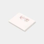 Rosa Herz Brille Liebe Post-it Klebezettel (angewinkelt)