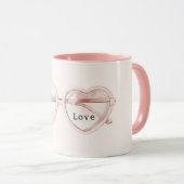 Rosa Herz Brille Liebe Tasse (VorderseiteRechts)
