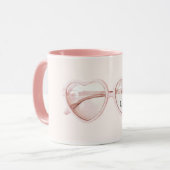 Rosa Herz Brille Liebe Tasse (Vorderseite Links)
