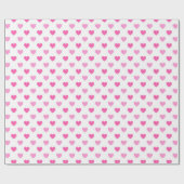 Rosa Herz Brustkrebs-Bewusstseinsmuster Geschenkpapier (Flach)