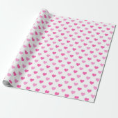 Rosa Herz Brustkrebs-Bewusstseinsmuster Geschenkpapier (Ungerollt)