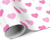 Rosa Herz Brustkrebs-Bewusstseinsmuster Geschenkpapier (Rolleneckpunkt)