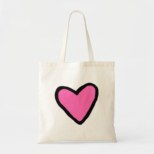 Rosa Herz Budget Tasche (Vorne)