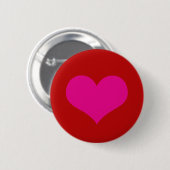 Rosa Herz Button (Vorne & Hinten)