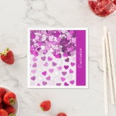 Rosa Herz Confetti Napkins Serviette (Beispiel)