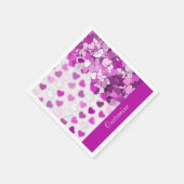 Rosa Herz Confetti Napkins Serviette (Ecke)