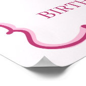 Rosa Herz Coquette Cherry Cake Geburtstag Willkomm Poster (Ecke)