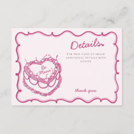 Rosa Herz Coquette Cherry Kuchen Details Beilage Begleitkarte