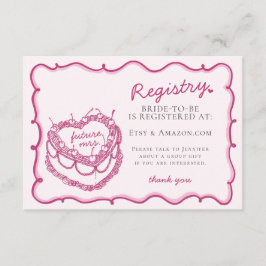 Rosa Herz Coquette Cherry Kuchen Registrierung ein Begleitkarte