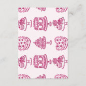 Rosa Herz Coquette Cherry Kuchen Registrierung ein Begleitkarte (Rückseite)