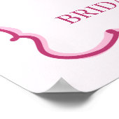 Rosa Herz Coquette Kuchen Brautparty Willkommen Poster (Ecke)