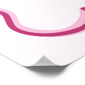 Rosa Herz Coquette Kuchen Brautparty Willkommen Poster (Ecke)