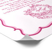 Rosa Herz Coquette Kuchen Geburtstag Kapsel Poster (Ecke)