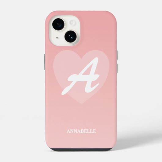 Rosa Herz Custom iPhone Hülle (Rückseite)