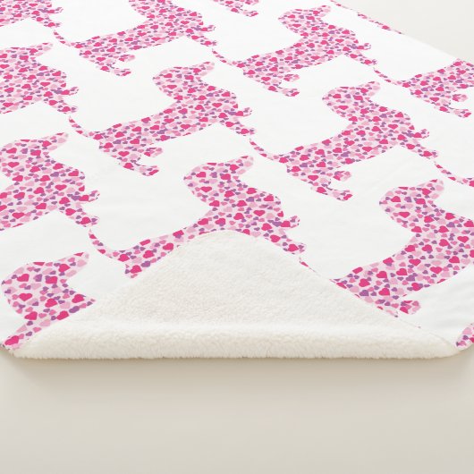 Rosa Herz-Dackel Sherpadecke (3/4)