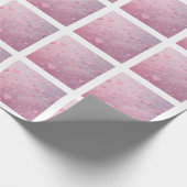 Rosa Herz-Dusche Geschenkpapier (Ecke)