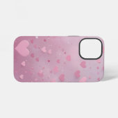 Rosa Herz-Dusche iPhone Hülle (Rückseite (Horizontal))