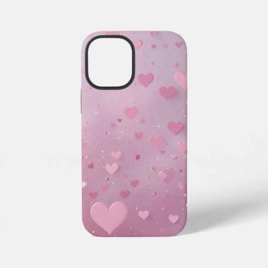 Rosa Herz-Dusche iPhone Hülle (Rückseite)