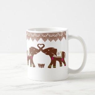 Rosa Herz-Elefant-Tasse Kaffeetasse