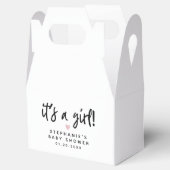 Rosa Herz Es ist eine Mädchen-Babydusche Geschenkschachtel (Geöffnet)